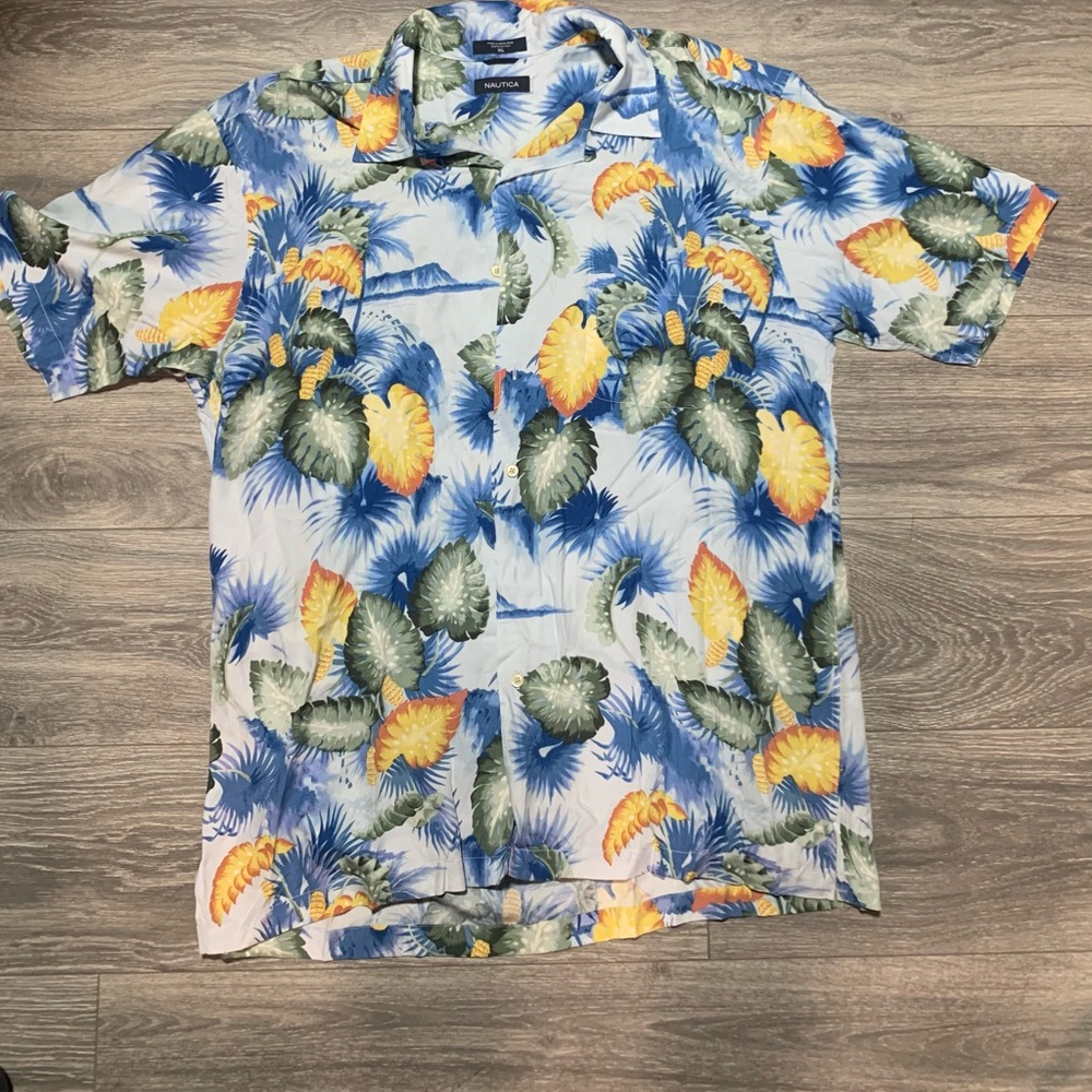 Nautica silk Hawaiian shirt